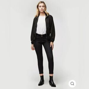 FRAME | Le High Skinny Coated Noir Coated Jeans in Noir | 26